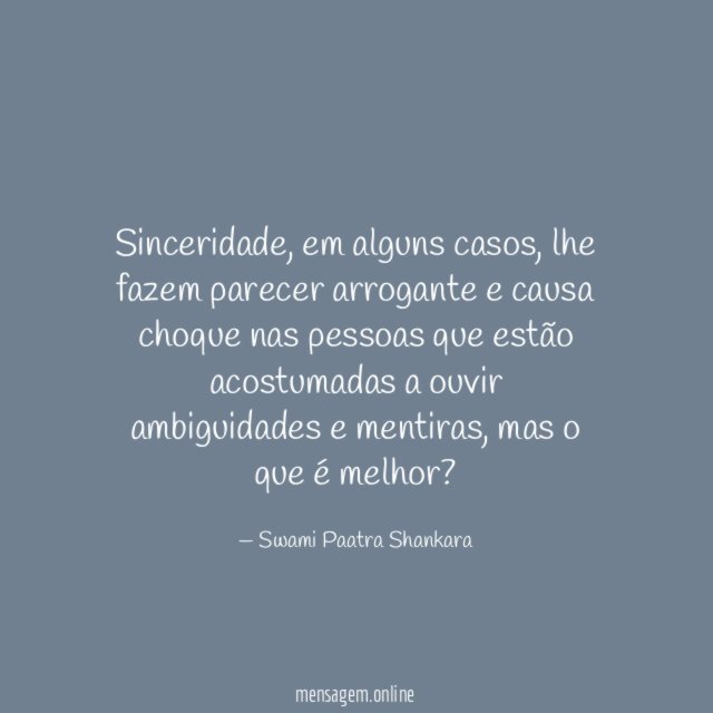 Sinceridade