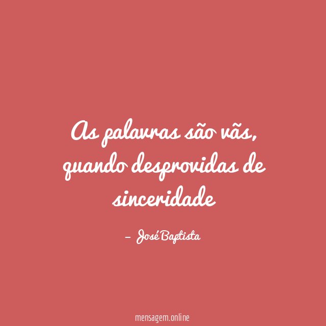 As palavras são vãs