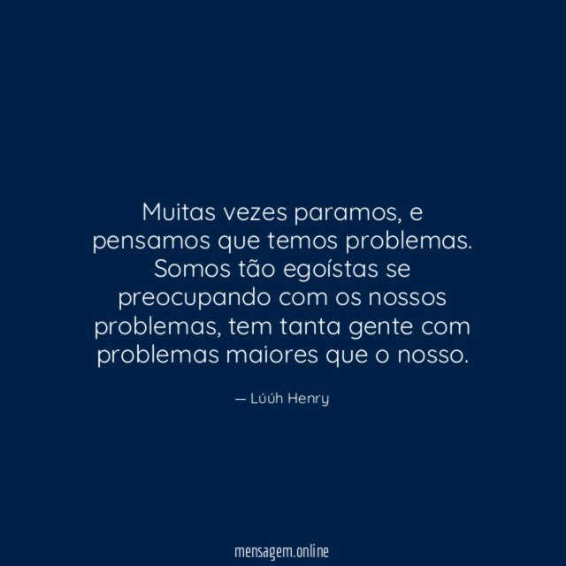 Muitas vezes paramos