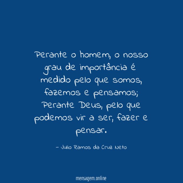 Perante o homem