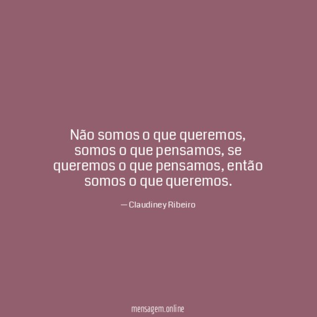 Não somos o que queremos