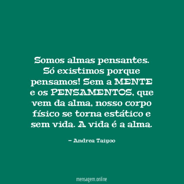 Somos almas pensantes