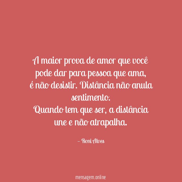 A maior prova de amor que você pode