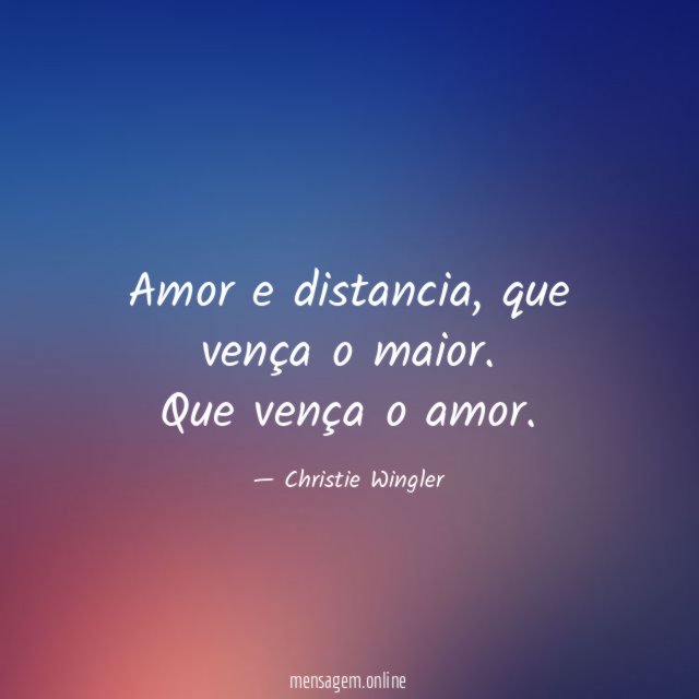 Amor e distancia