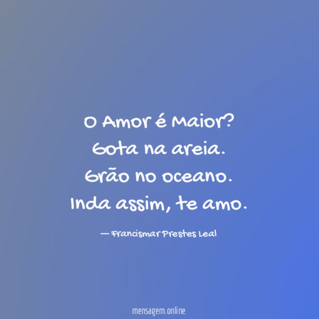O Amor é Maior?
