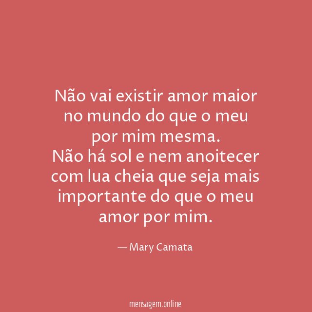 Não vai existir amor maior no mundo do