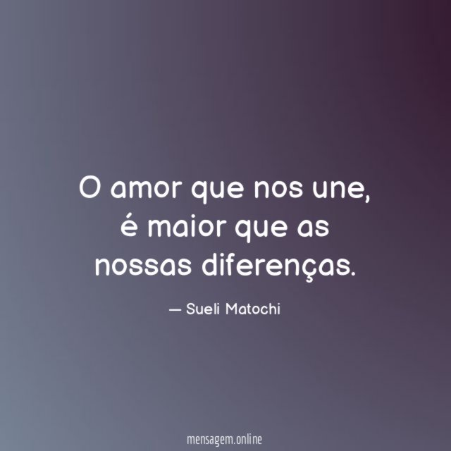 O amor que nos une