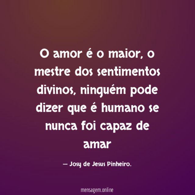 O amor é o maior