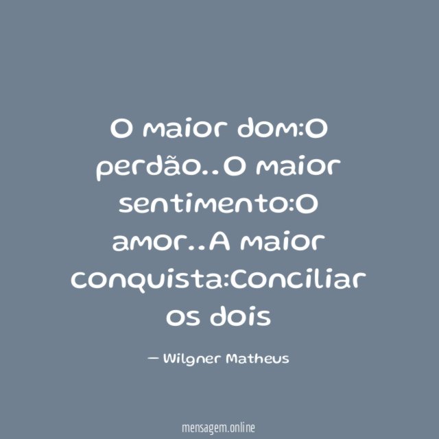O maior dom