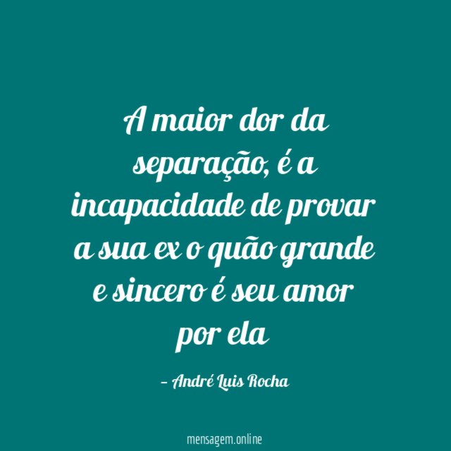 A maior dor da separação