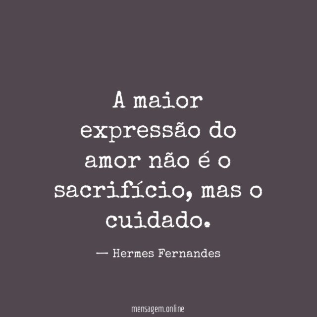 A maior expressão do amor não é o sacrifício