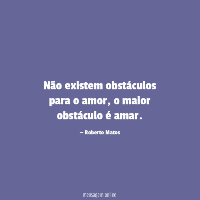 Não existem obstáculos para o amor