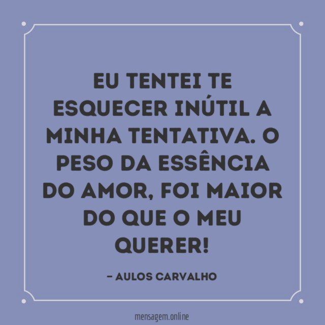 Eu tentei te esquecer inútil a minha tentativa
