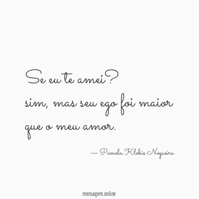 Se eu te amei