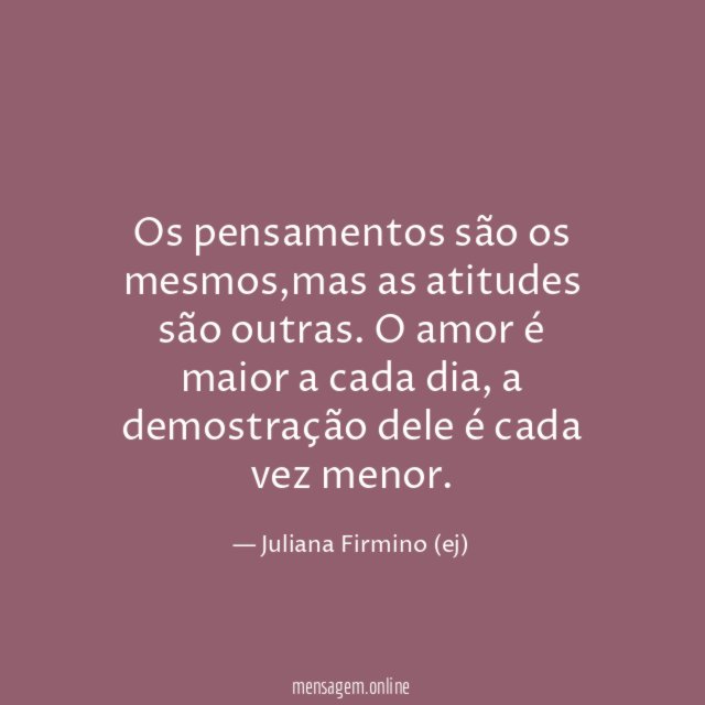 Os pensamentos são os mesmos