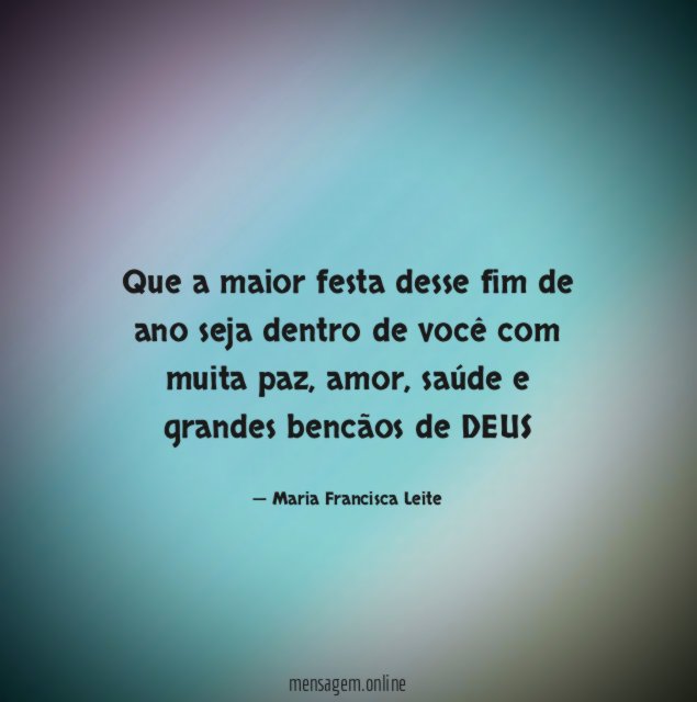 que a maior festa desse fim de ano