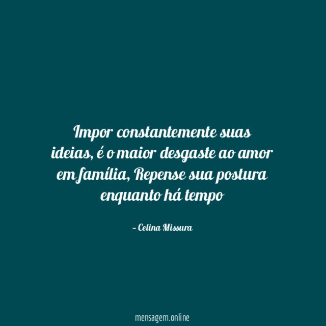 Impor constantemente suas ideias