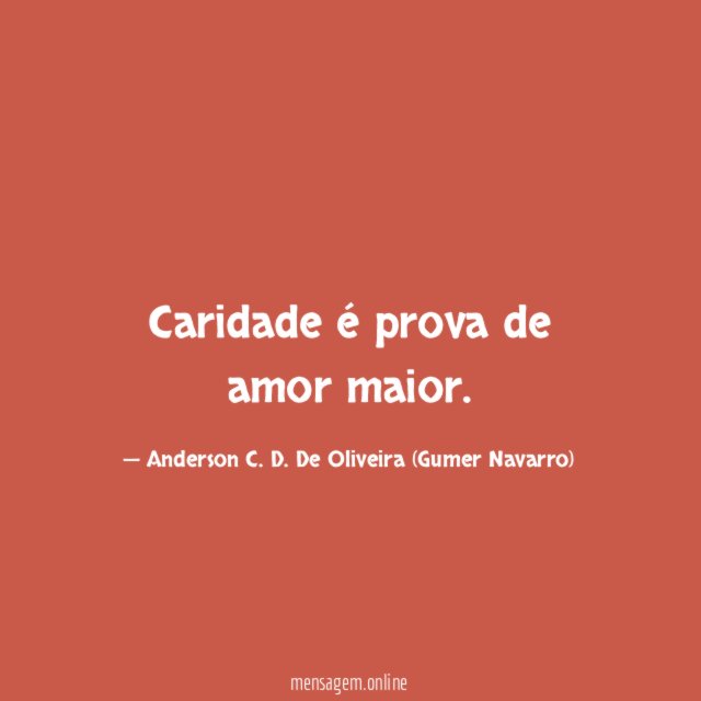 Caridade é prova de amor maior