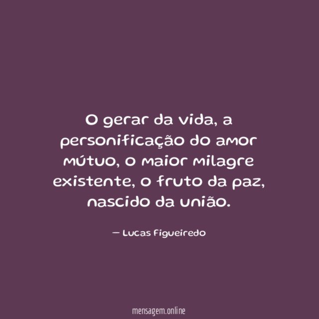 O gerar da vida