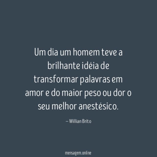 Um dia um homem teve a brilhante idéia