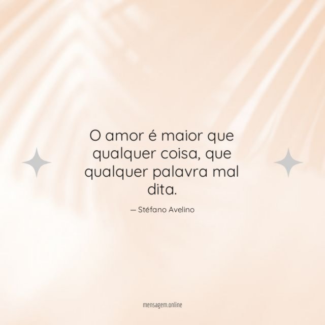 O amor é maior que qualquer coisa