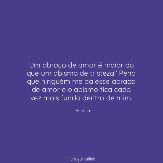 Um abraço de amor é maior do que