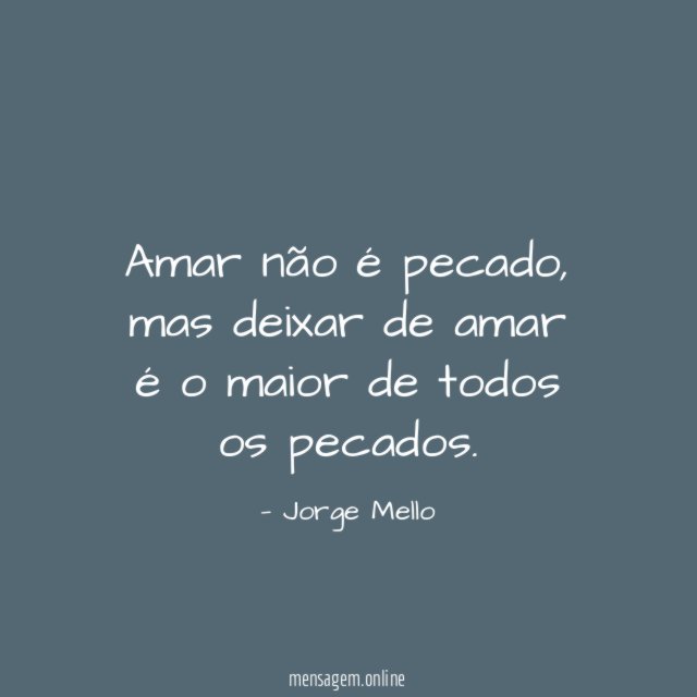 Amar não é pecado