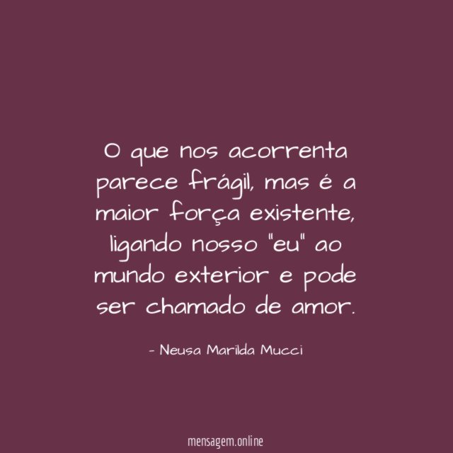 O que nos acorrenta parece frágil