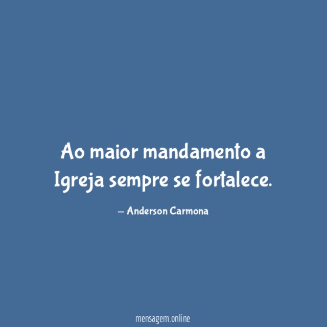Ao maior mandamento a Igreja sempre se fortalece
