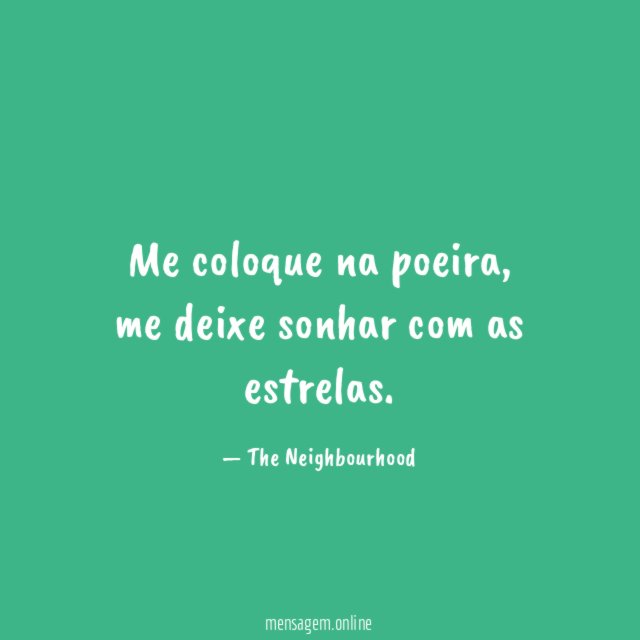 Me coloque na poeira