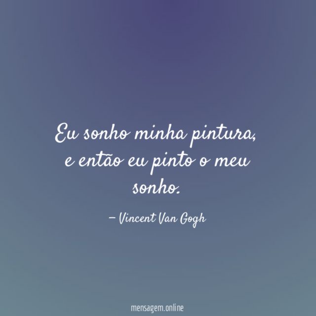 Eu sonho minha pintura