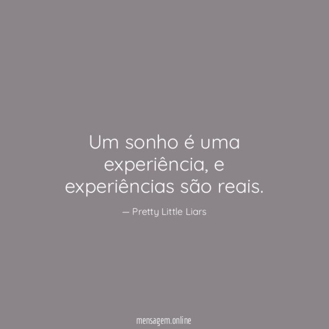 Um sonho é uma experiência