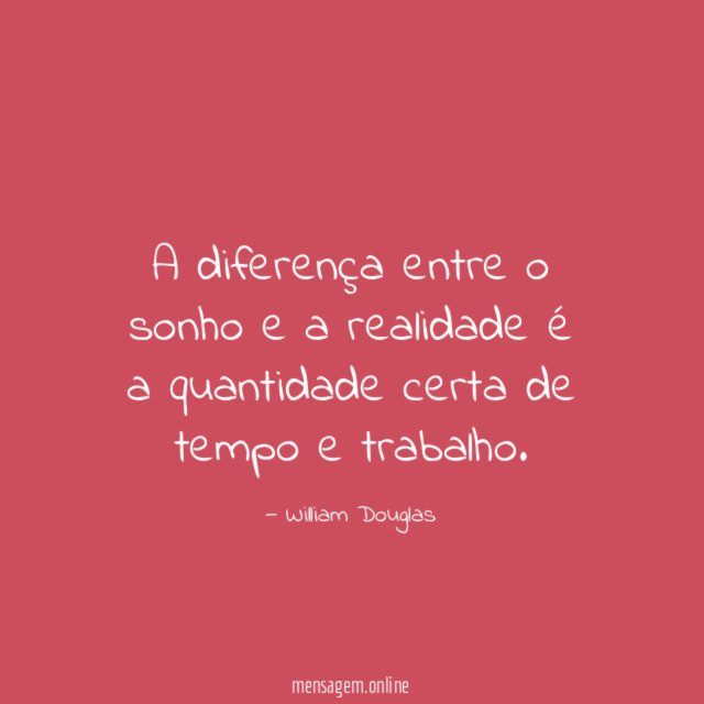 A diferença entre o sonho e a realidade