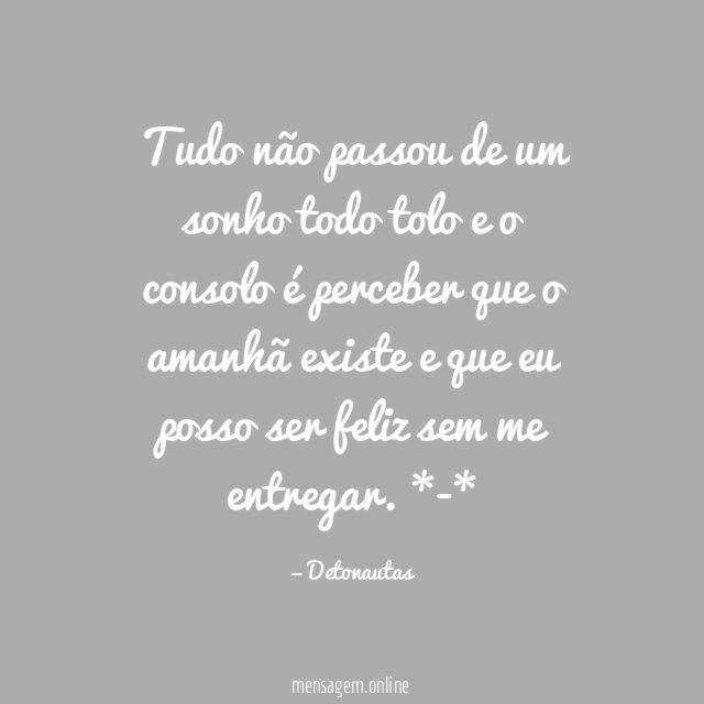 Tudo não passou de um sonho todo tolo