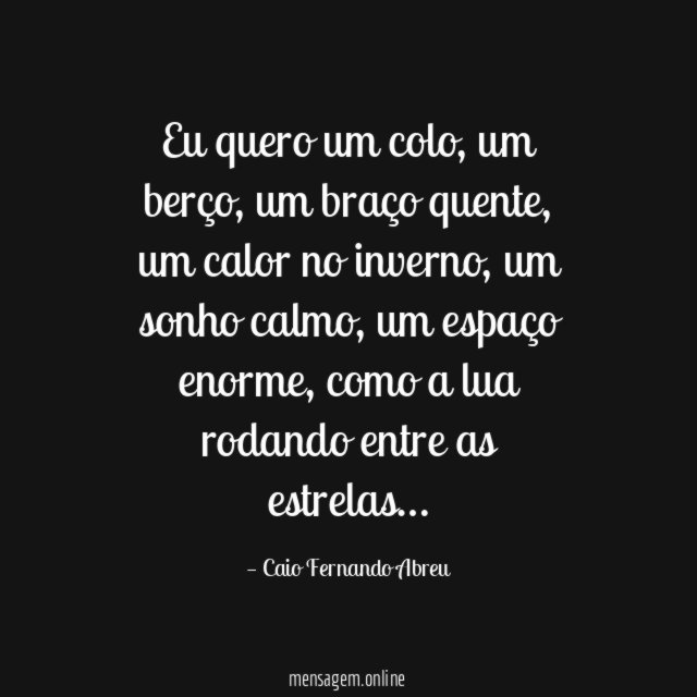 Eu quero um colo