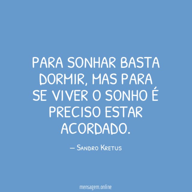 Para sonhar basta dormir