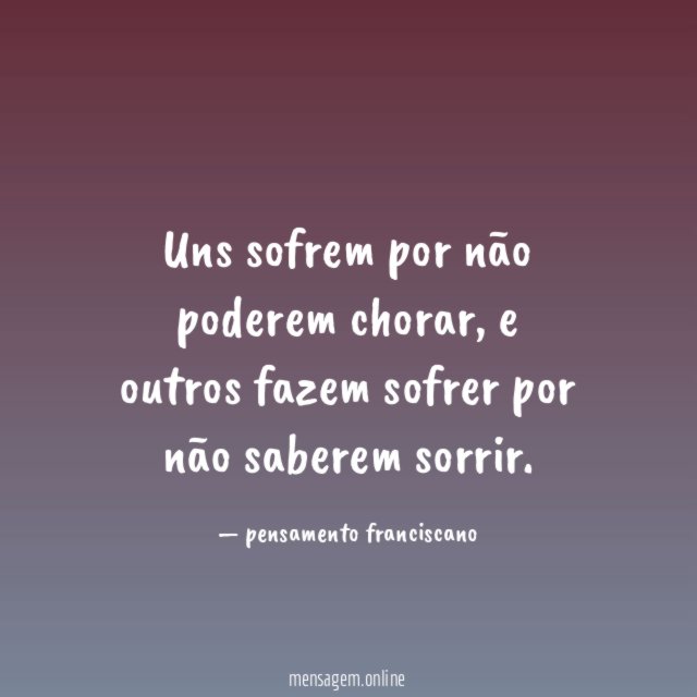 Uns sofrem por não poderem chorar