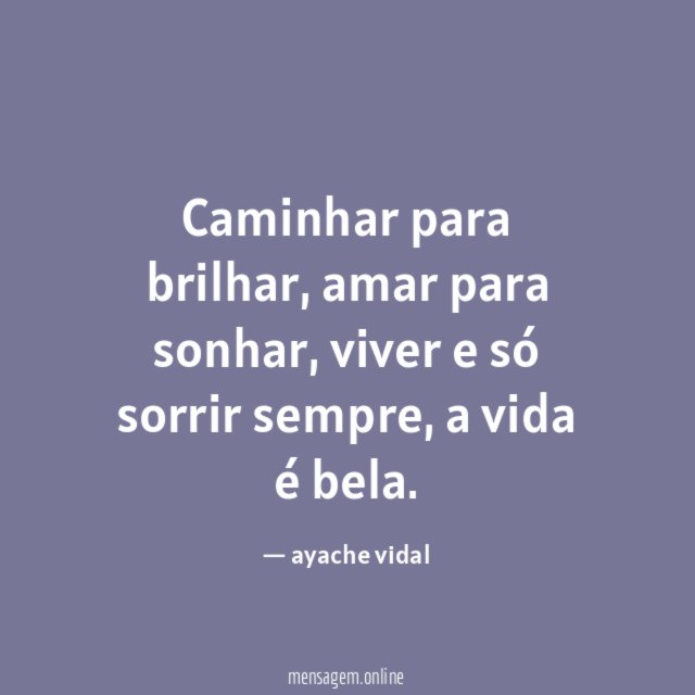 Caminhar para brilhar