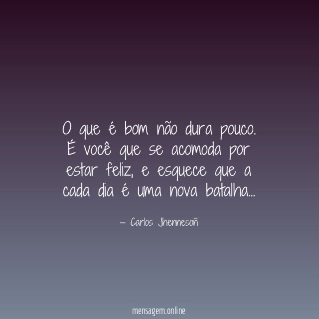 O que é bom não dura pouco