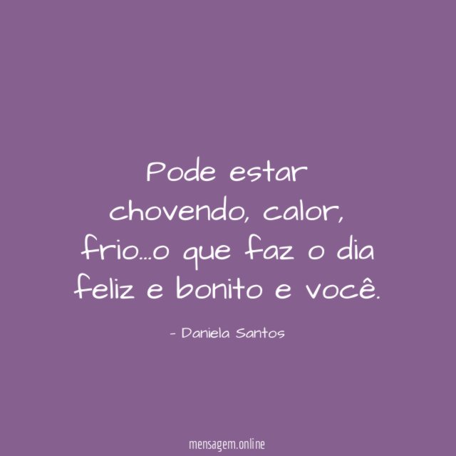 Pode estar chovendo