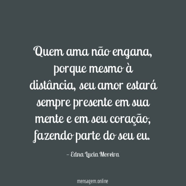 Quem ama não engana