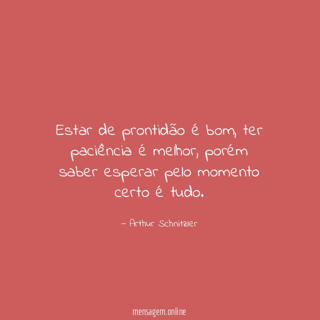Estar de prontidão é bom
