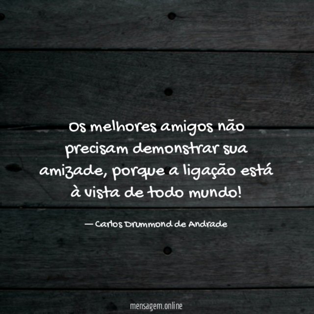 Os melhores amigos não precisam demonstrar sua amizade