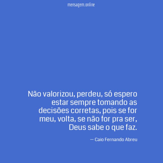 Não valorizou