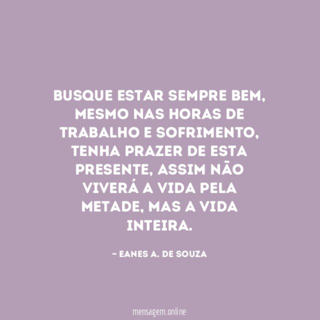 Busque estar sempre bem