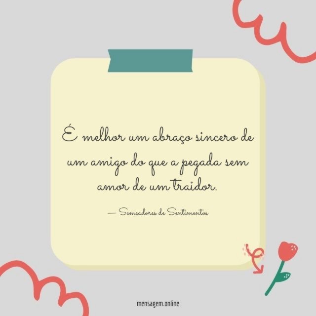 É melhor um abraço sincero de um amigo