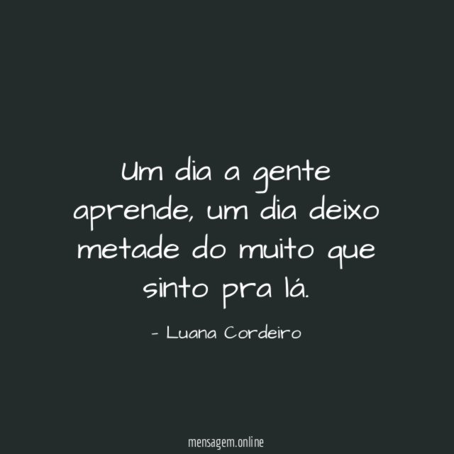 Um dia a gente aprende