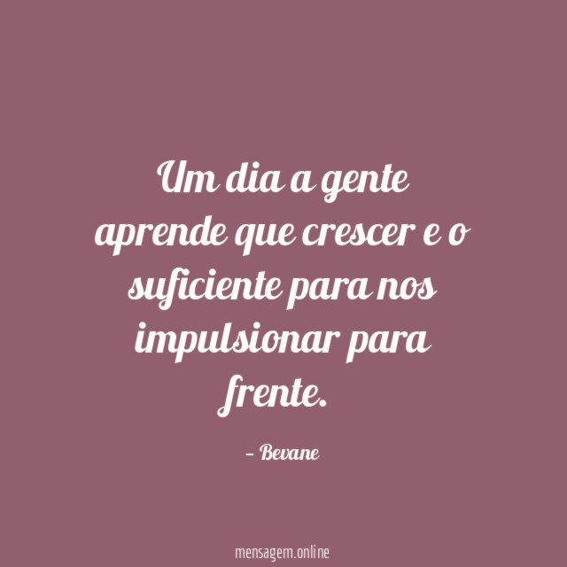 Um dia a gente aprende que crescer