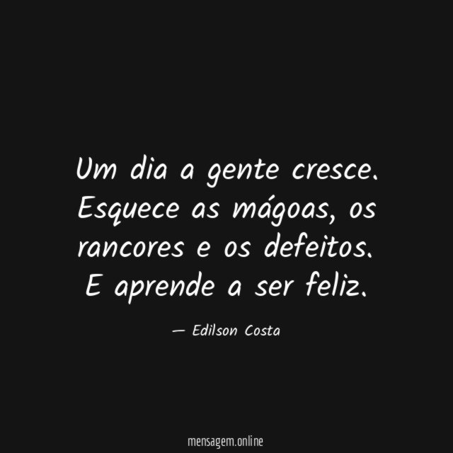 Um dia a gente cresce