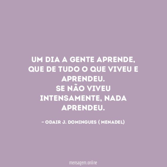 Um dia a gente aprende